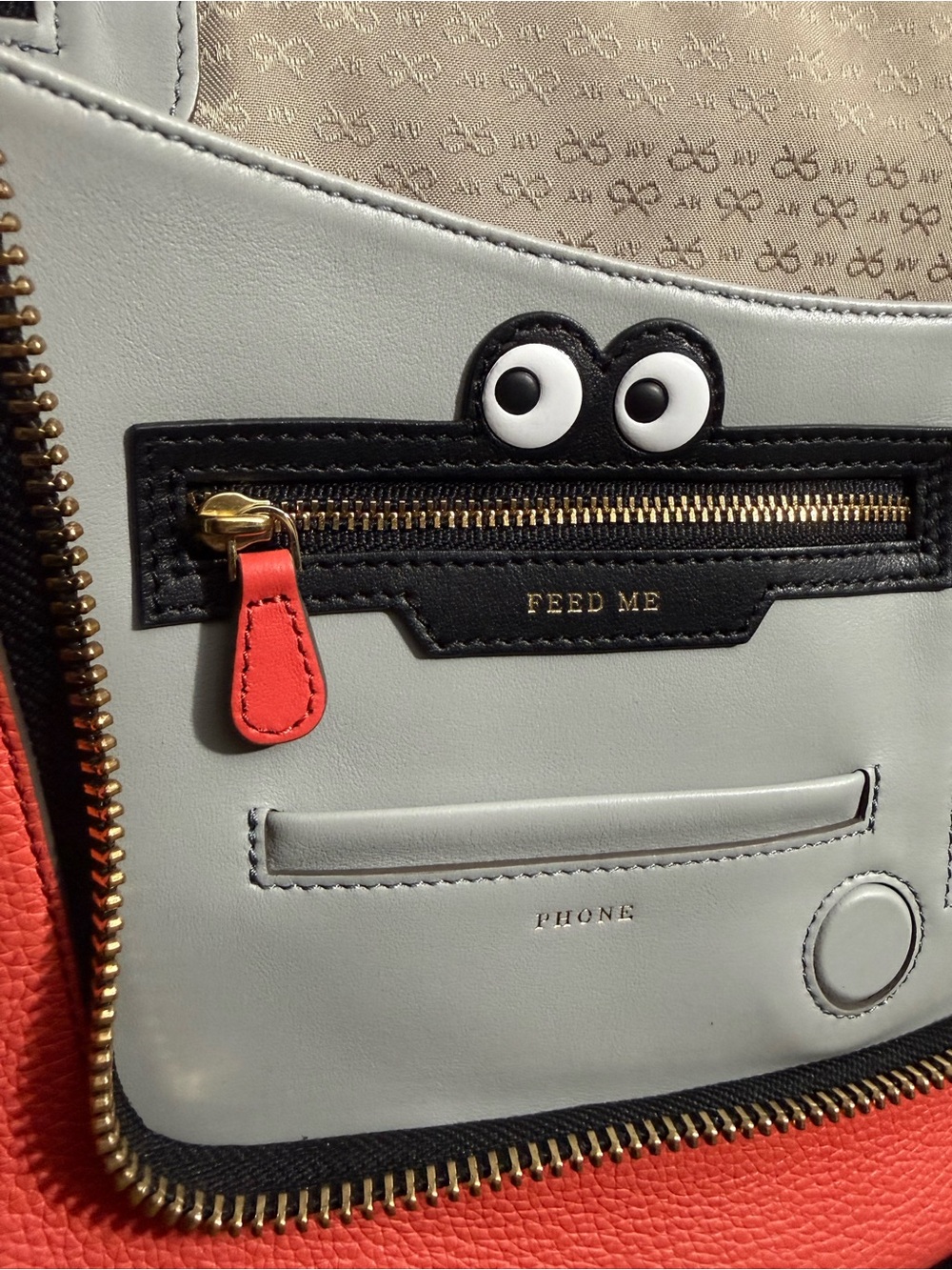 NEW $1400 Anya Hindmarch leather large Coral Crossbody Bag meswith Tassel Detail - Picture 7 of 12
